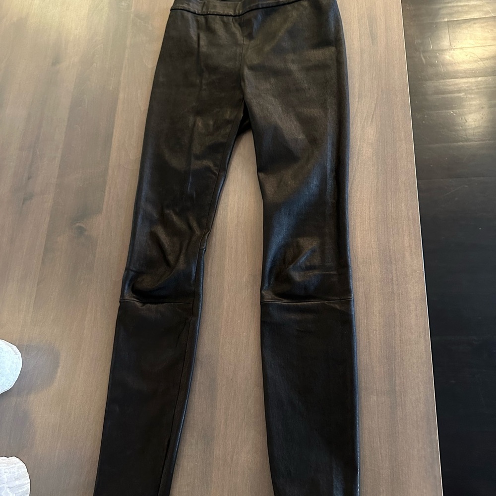 Intermix Leather Leggings Pants 0